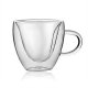 Heart Love Shaped Double Wall Glass Mug Double Layer Love Heart Shaped Glasstea Mug Milk Lemon Juice Cup кружка бокалы для вина